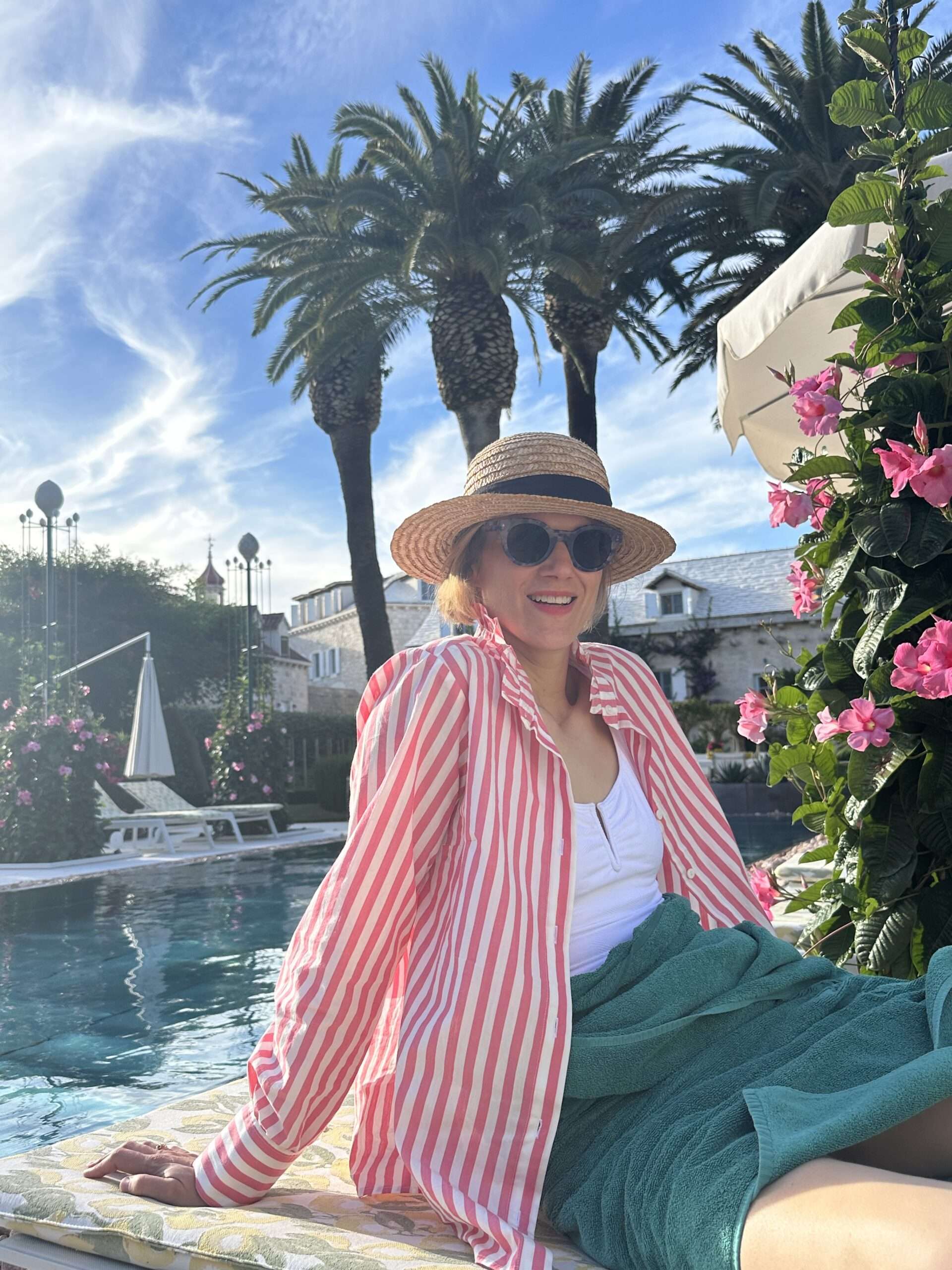 Bluse "Parasol" in Melone mit Rüschenkante - Image 3