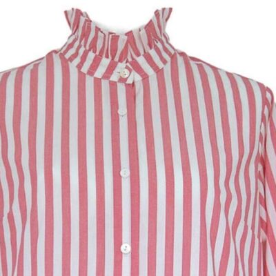 Bluse "Parasol" in Melone mit Rüschenkante